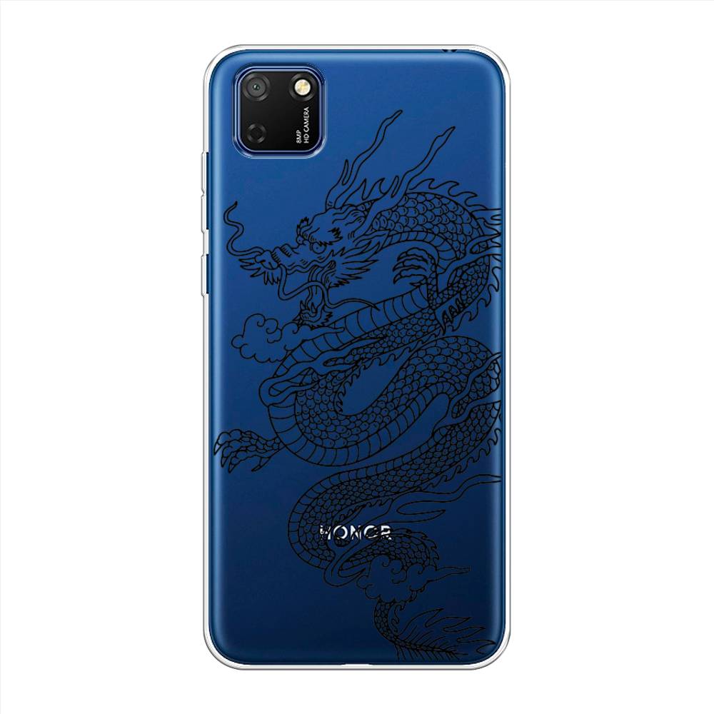 

Чехол на Honor 9S/Huawei Y5p "Большой китайский дракон", Черный;серый, 6102650-1