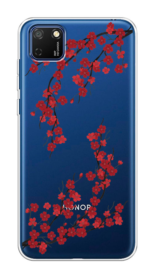 

Чехол на Honor 9S "Красная сакура", Красный;черный, 6102650-2