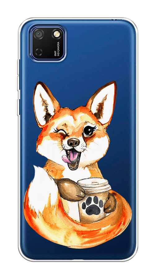

Чехол на Honor 9S "Подмигивающая лиса с кофе", Оранжевый;белый;коричневый, 6102650-4