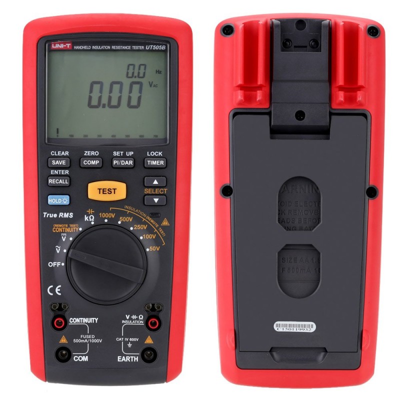 

Тестер сопротивления изоляции UNI-T UT505B 100195301V, UT505B