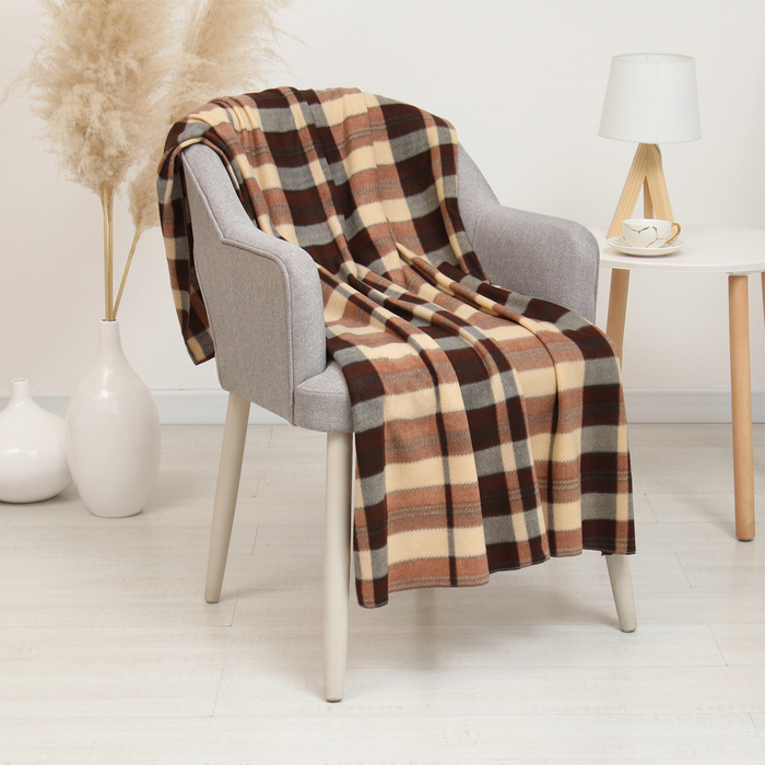 Плед Ласка 10150407 Ирландия 150х200см, коричневый, флис 150г/м, пэ100