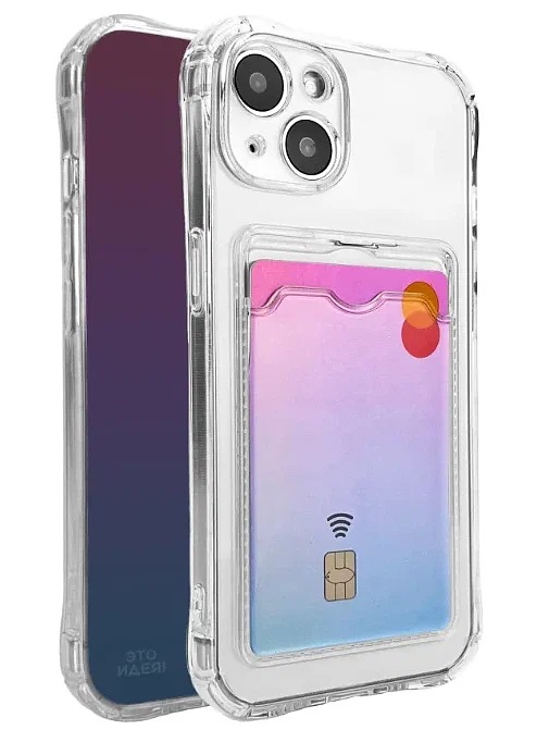 

Чехол-накладка Mariso POKET с карманом для карт для Xiaomi Redmi 10A/ Redmi 9C Прозрачный