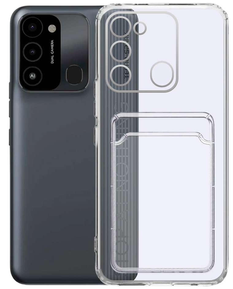 

Чехол-накладка Mariso POKET с карманом для карт для Tecno Spark 8C/ Go 2022 прозрачный