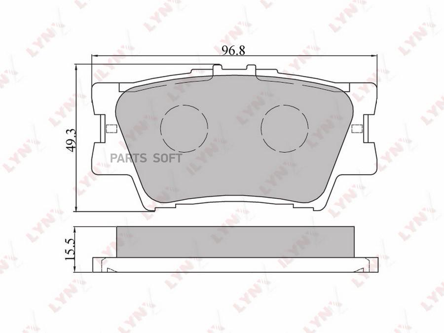 

Тормозные колодки LYNXauto задние BD7532