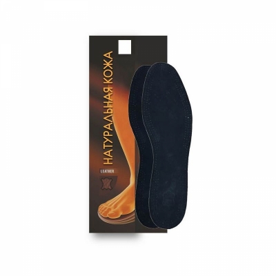 фото Стелька для обуви tarrago из натуральной кожи черные р.35-36 салрус