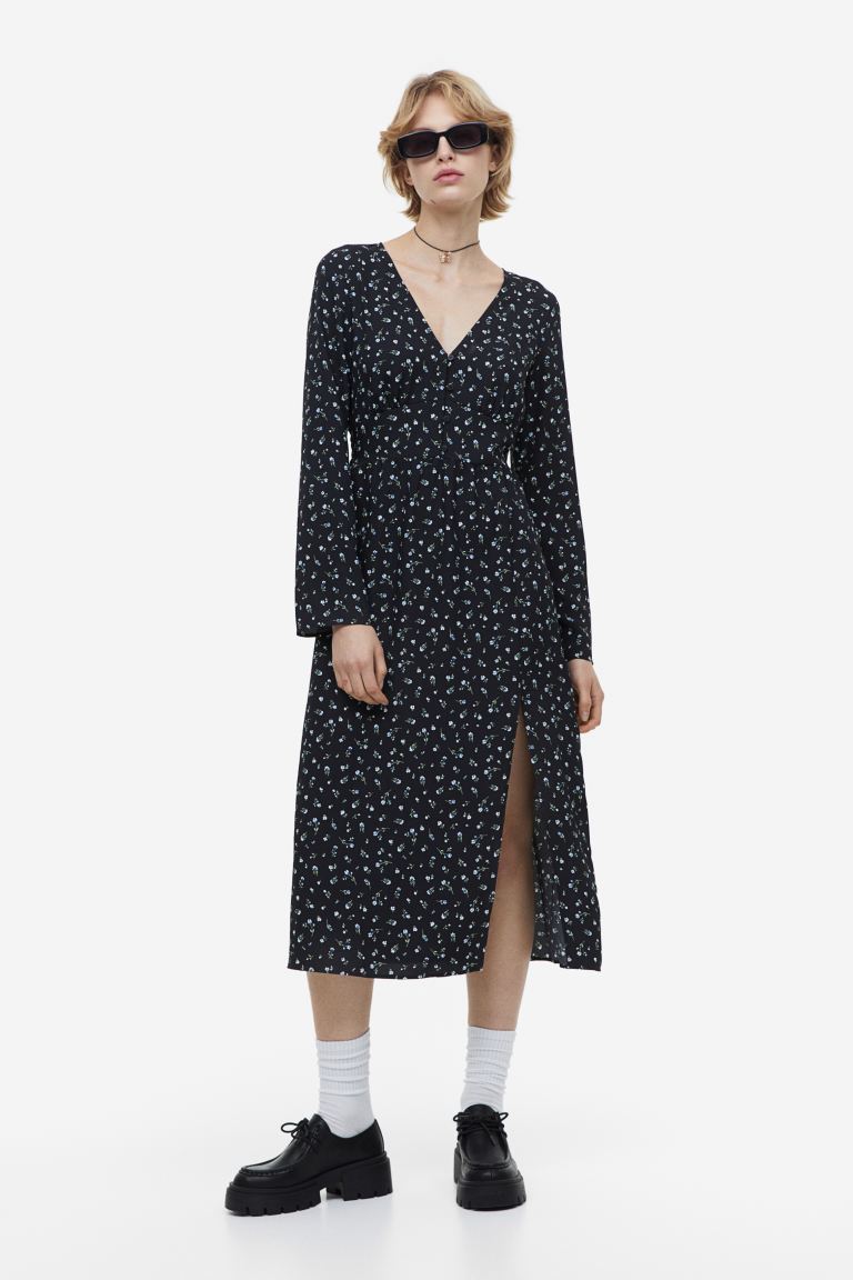 

Платье женское H&M 1135028001 черное XS (доставка из-за рубежа), Черный, 1135028001