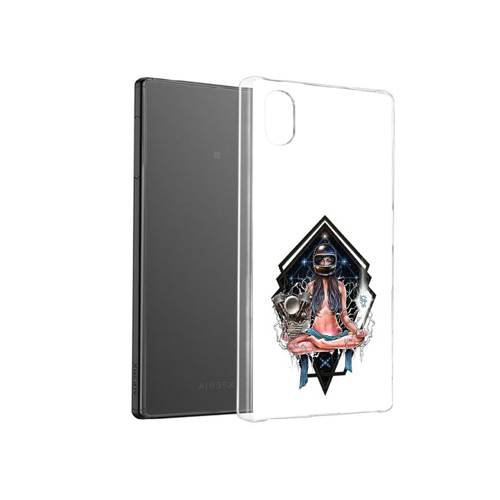 

Чехол MyPads Tocco для Sony Xperia X красивая девушка в шлеме, Прозрачный, Tocco
