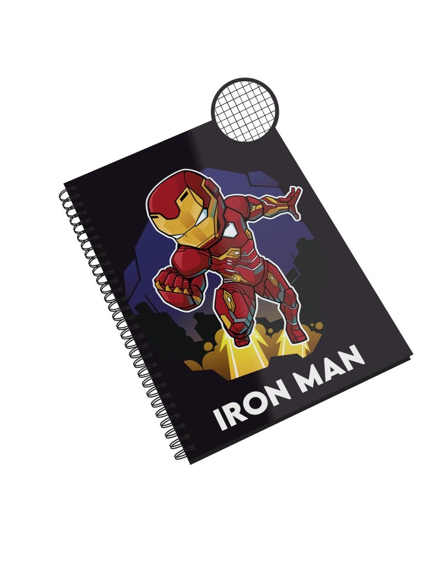 

Блокнот Каждому Своё "Iron man/Железный человек" NP-MVIM6-A5/2 A5 48л в клетку, NP-MVIM6-A5/2