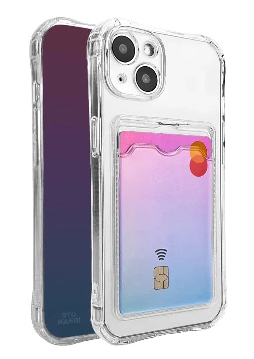 

Чехол-накладка Mariso POKET с карманом для карт для Apple iPhone 14 clear (Прозрачный)