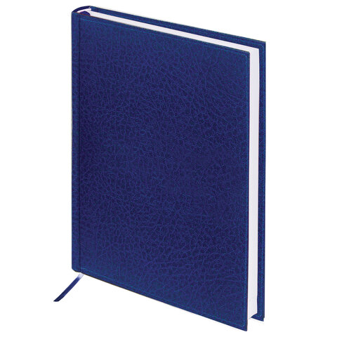 Ежедневник недатированный А5 Brauberg Profile 160 листов под фактурную кожу, синяя 30шт.