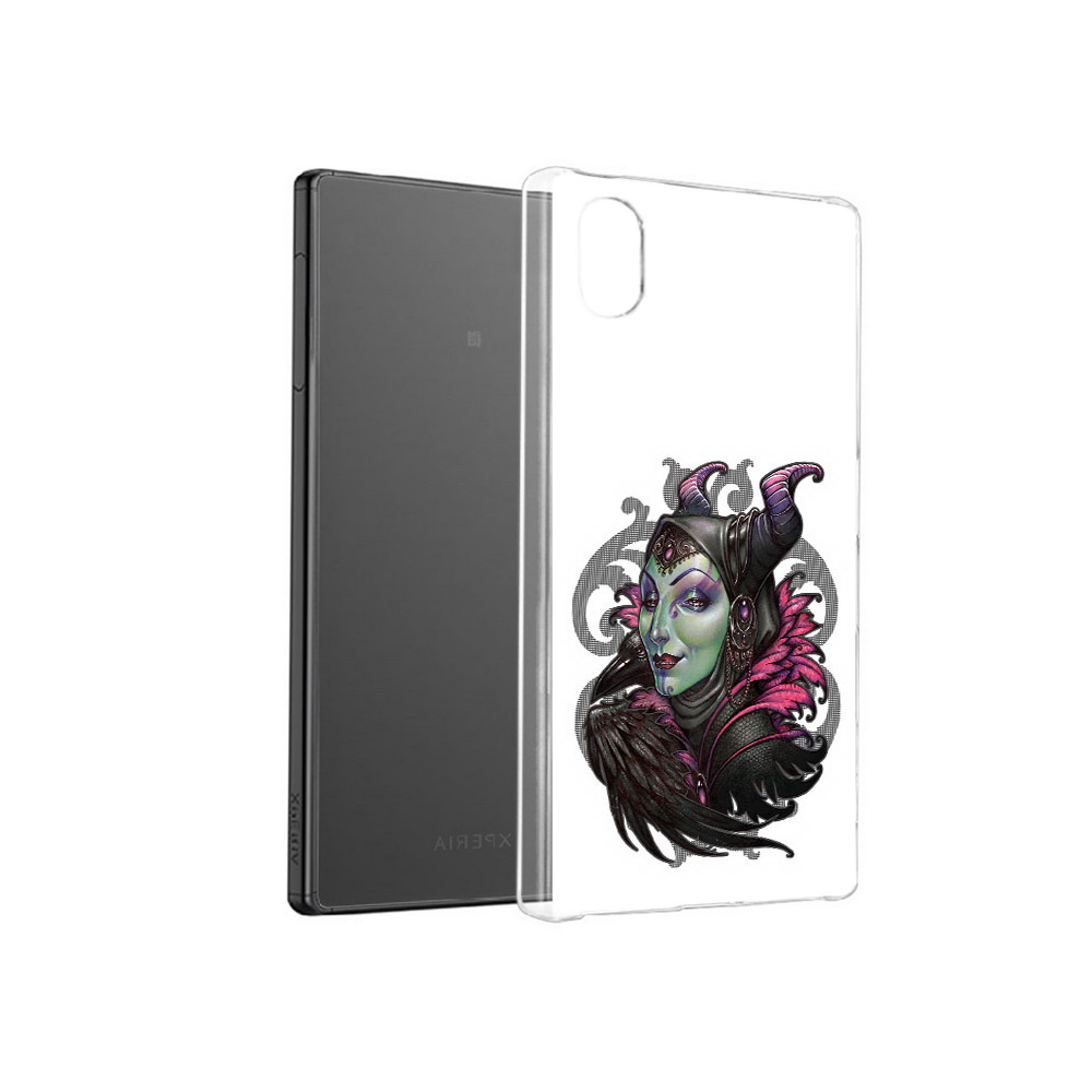 

Чехол MyPads Tocco для Sony Xperia X зеленая девушка с вороном, Прозрачный, Tocco