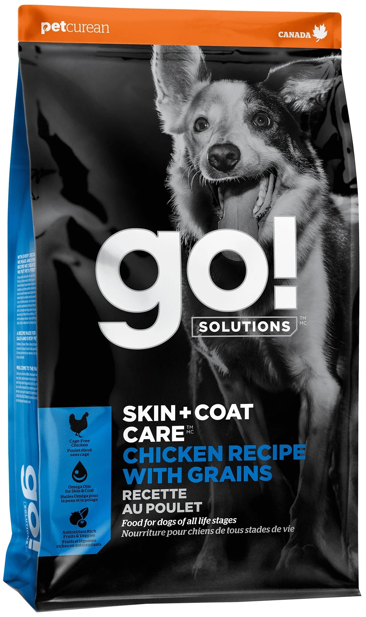 

Сухой корм для собак GO! Daily Defence Chicken Recipe, курица, фрукты, овощи, 5.45кг, Daily Defence