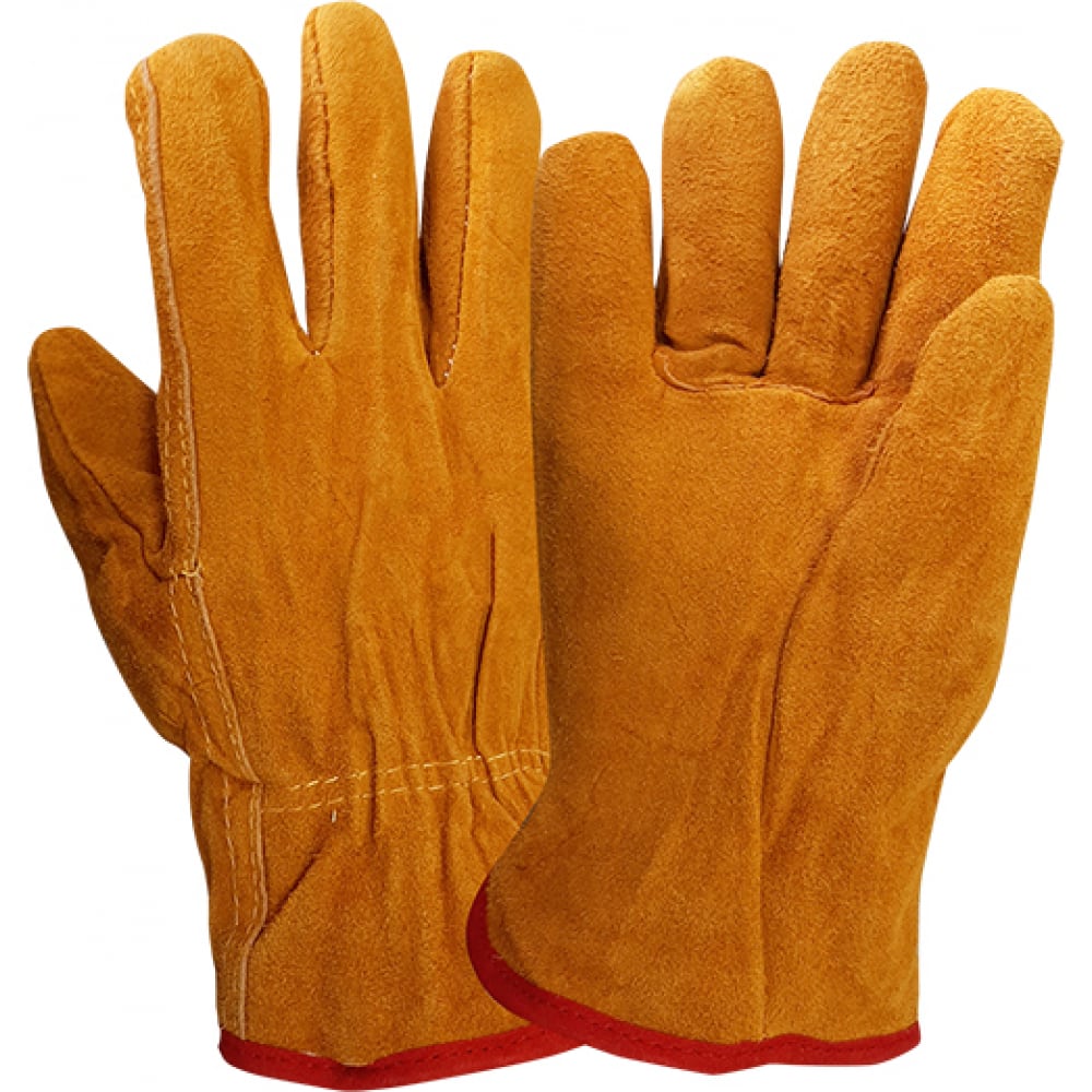 РемоКолор Перчатки спилковые утепленные искуственным мехом, 24-2-119 трикотажные перчатки ремоколор