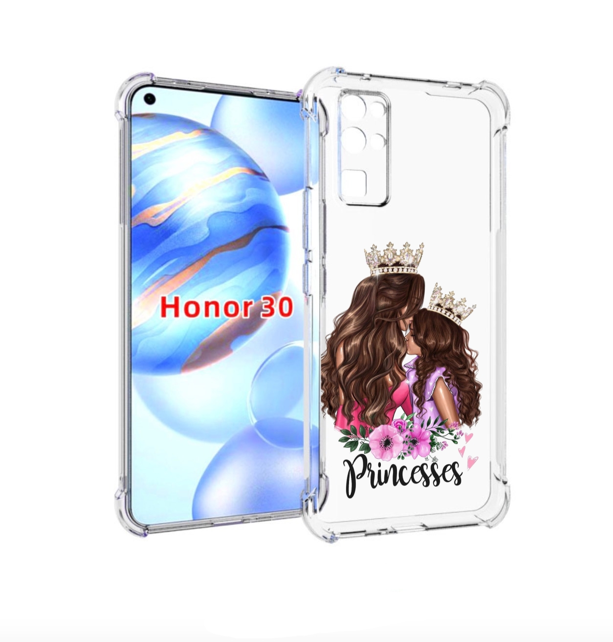 

Чехол бампер MyPads Принцессы женский для Honor 30 (BMH-AN10) пр, Прозрачный, Tocco