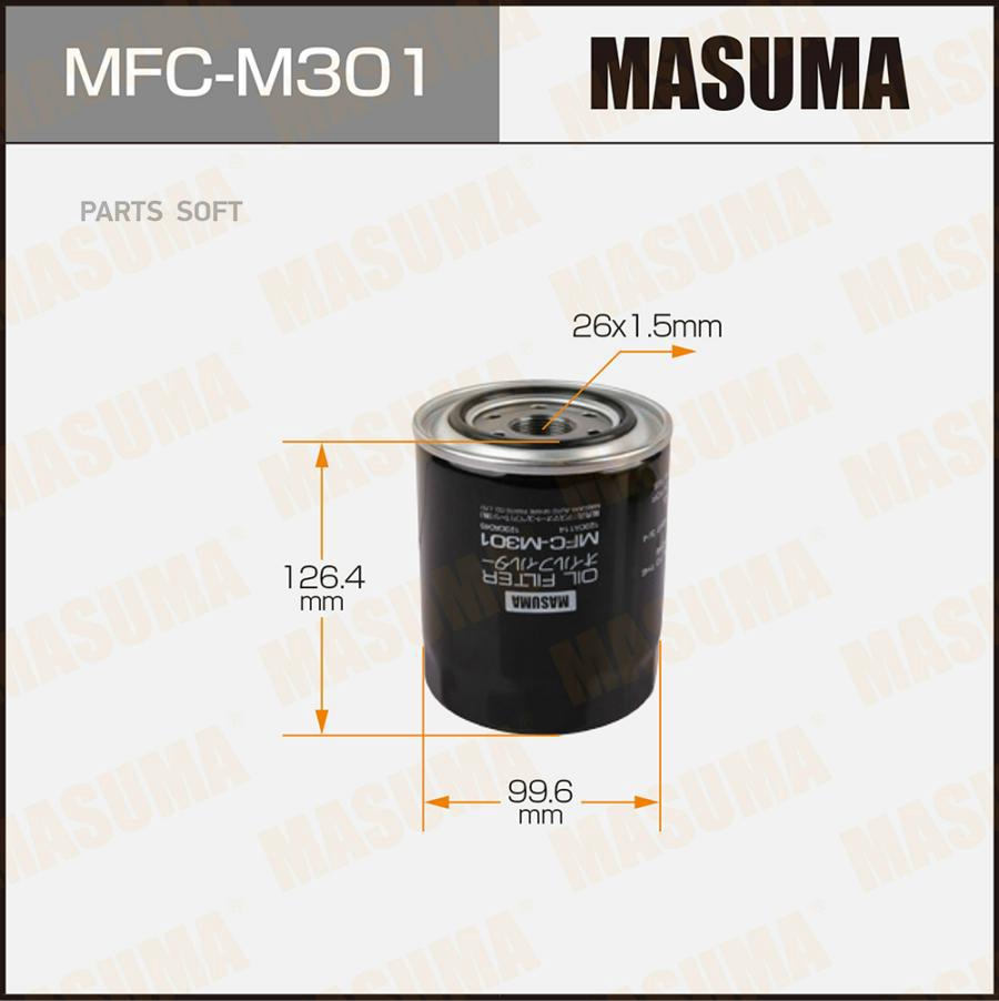 

MASUMA MFCM301 Фильтр масл.MITSUBISHI PAJERO SPORT, L200 2.5 09 =