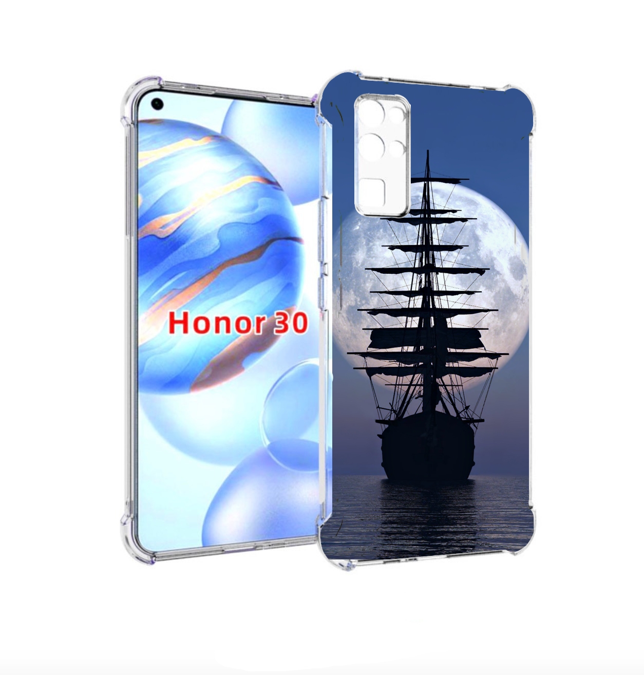 

Чехол бампер MyPads Парус-в-море для Honor 30 (BMH-AN10) противо, Прозрачный, Tocco