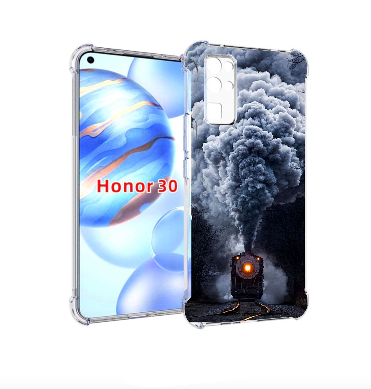 Чехол бампер MyPads Паровоз для Honor 30 (BMH-AN10) противоударный