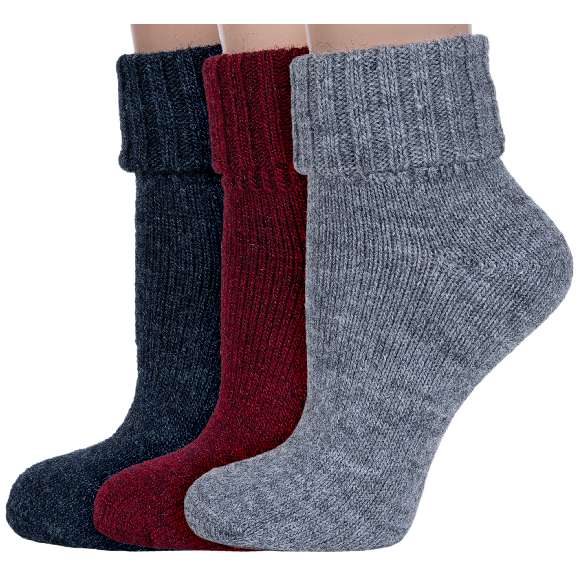 

Комплект носков женских Rusocks 3-Ж-195 синих; бордовых; серых 23-25, 3-Ж-195