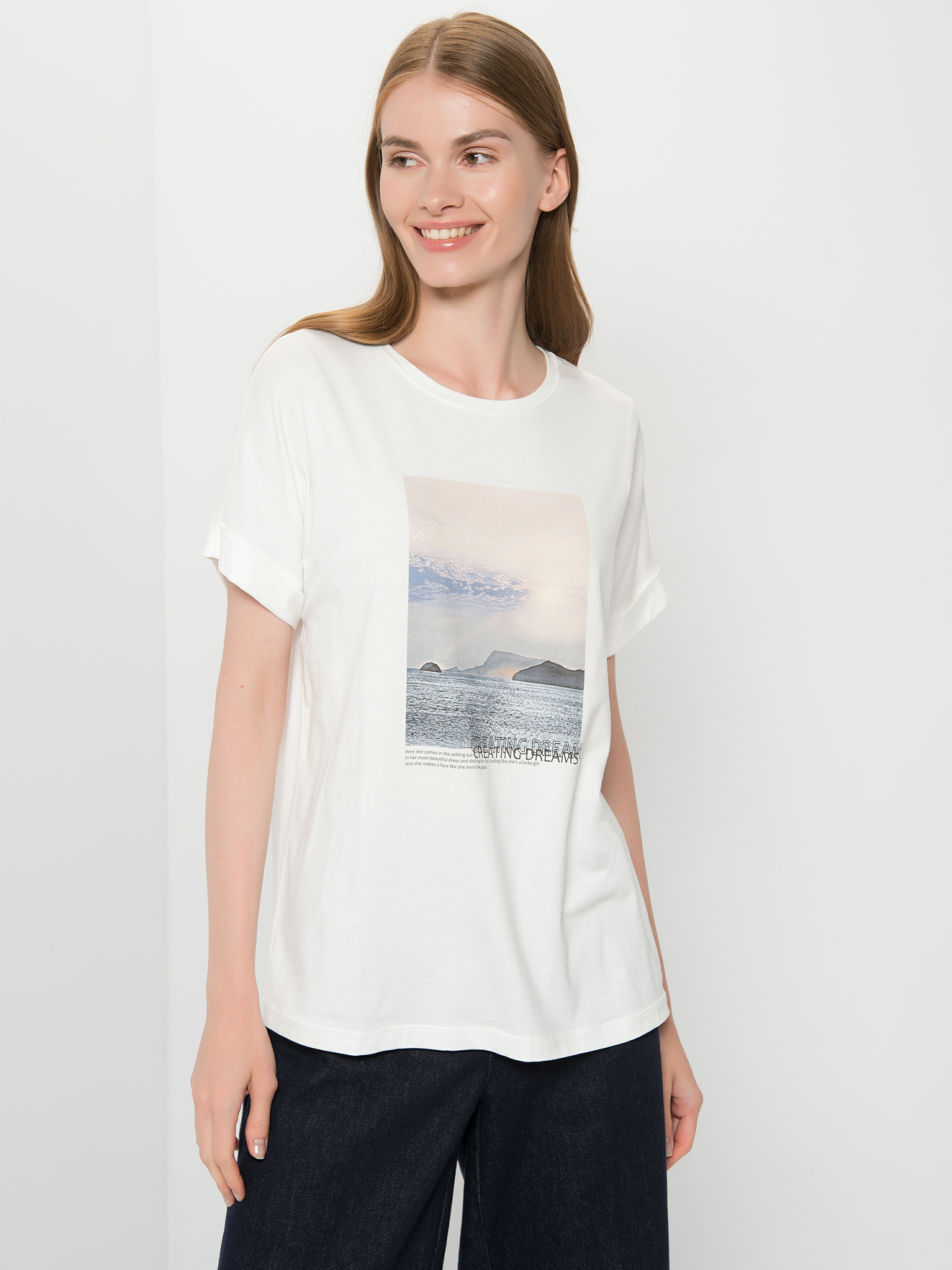 

Футболка женская Gerry Weber 770221-35006-99700 белая 36, 770221-35006-99700