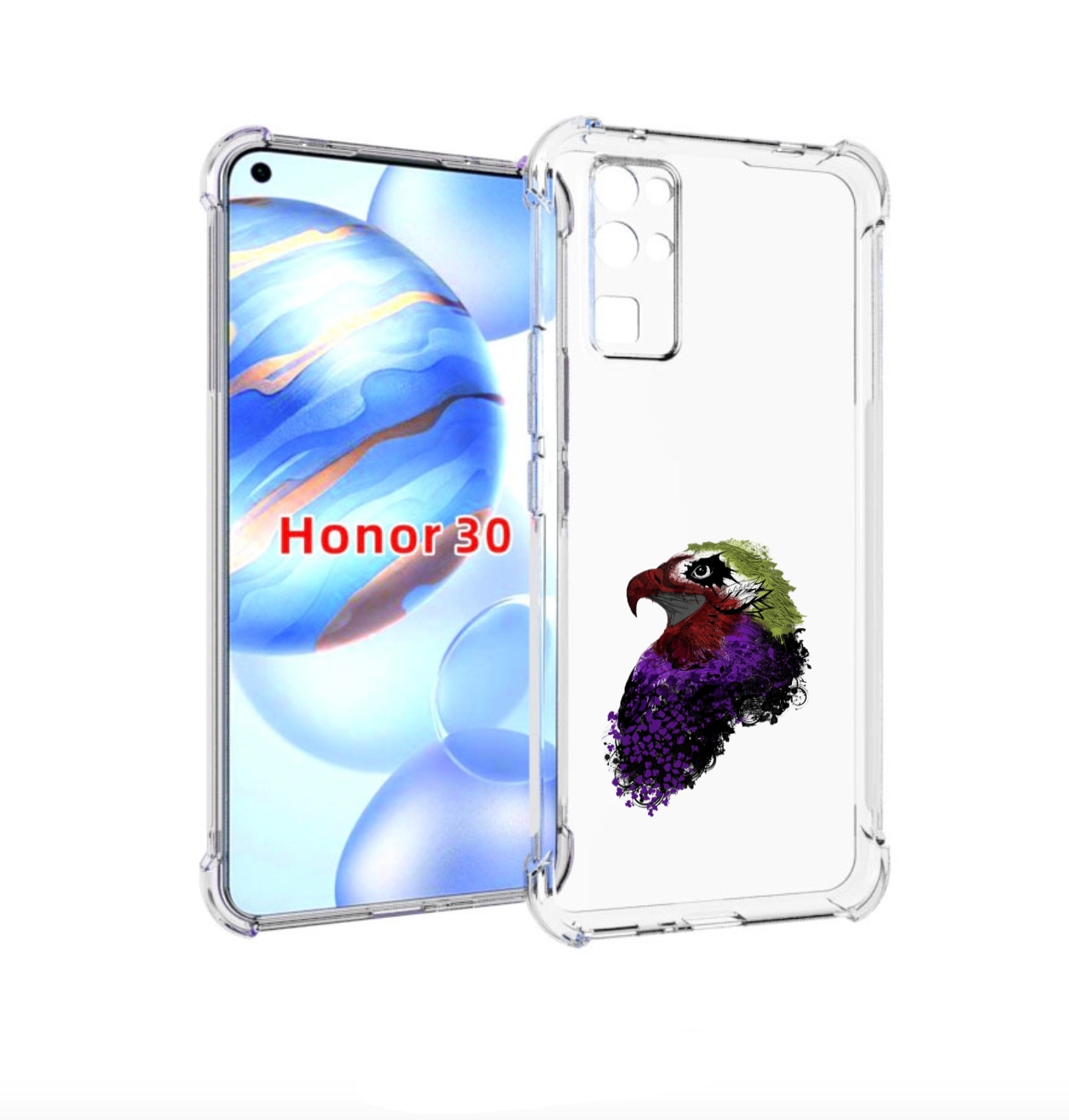 Чехол бампер MyPads Орел для Honor 30 (BMH-AN10) противоударный