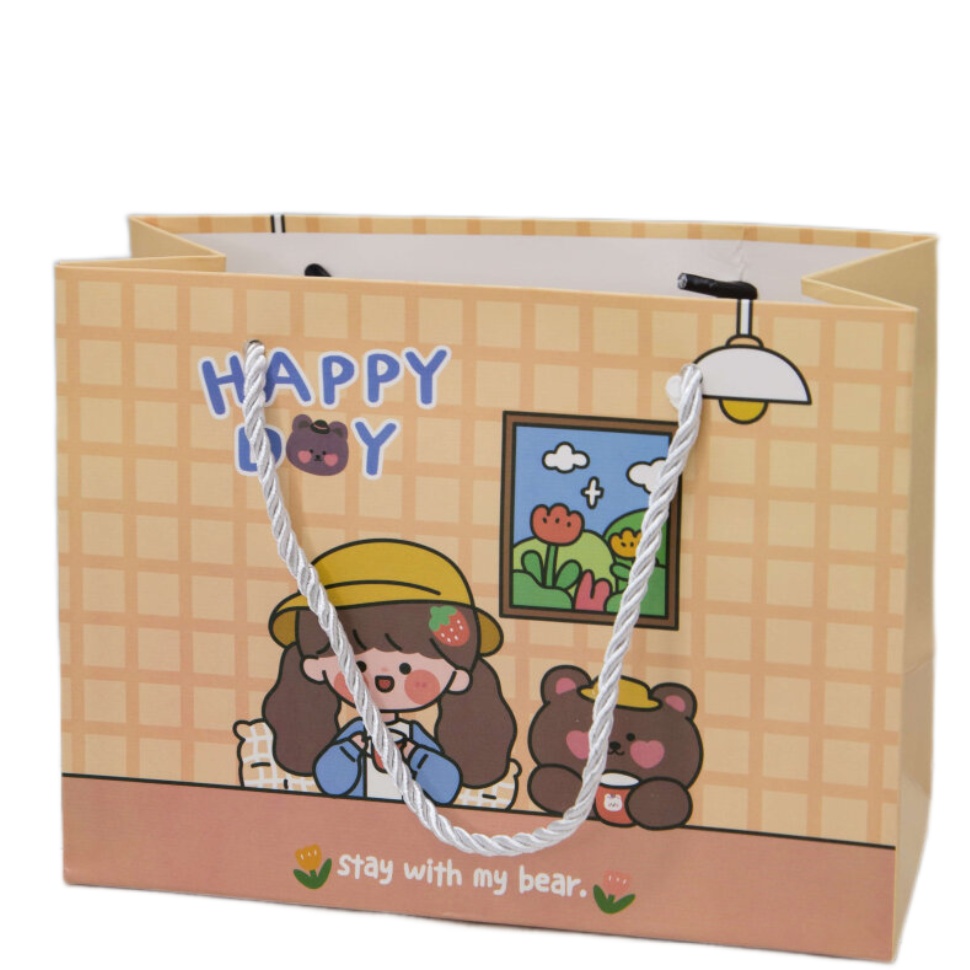 

Пакет подарочный XS Happy day bear 5507XS-02 бежевый 19.5х14.5х10, Happy day bear