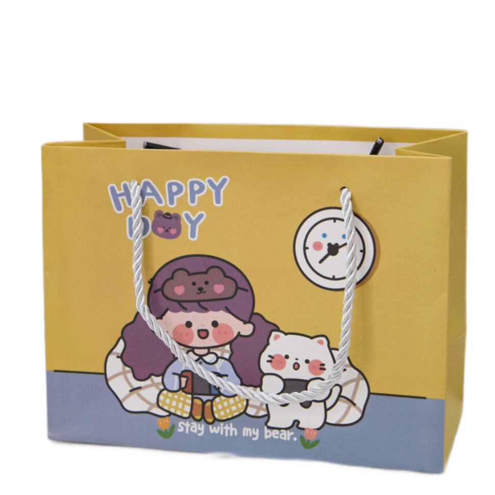 

Пакет подарочный XS Happy day cat 5507XS-01 желтый 19.5*14.5*10, Happy day cat