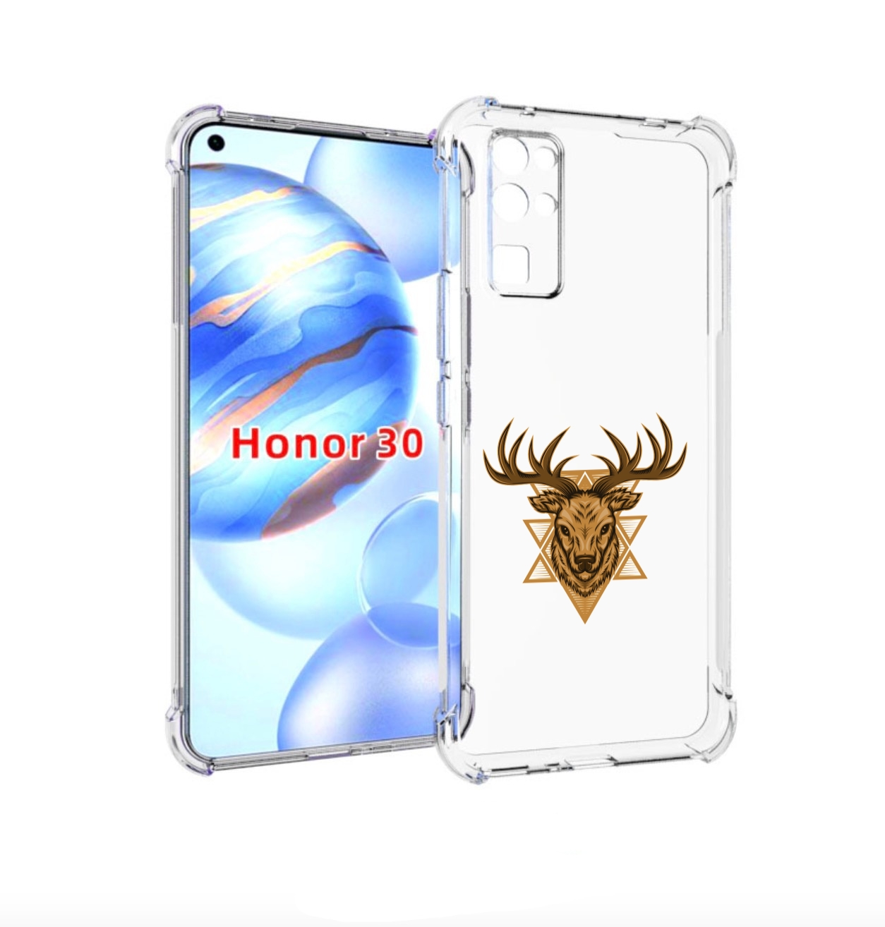 

Чехол бампер MyPads Олень для Honor 30 (BMH-AN10) противоударный, Прозрачный, Tocco