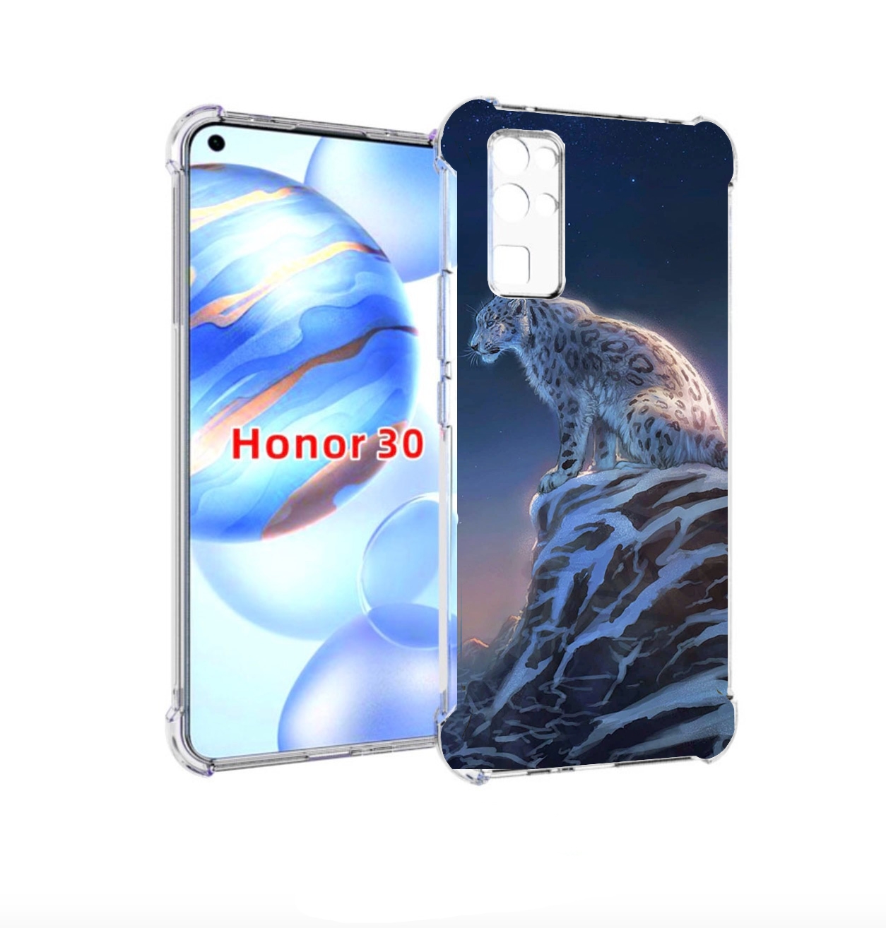 

Чехол бампер MyPads Одинокий-Барс для Honor 30 (BMH-AN10) против, Прозрачный, Tocco