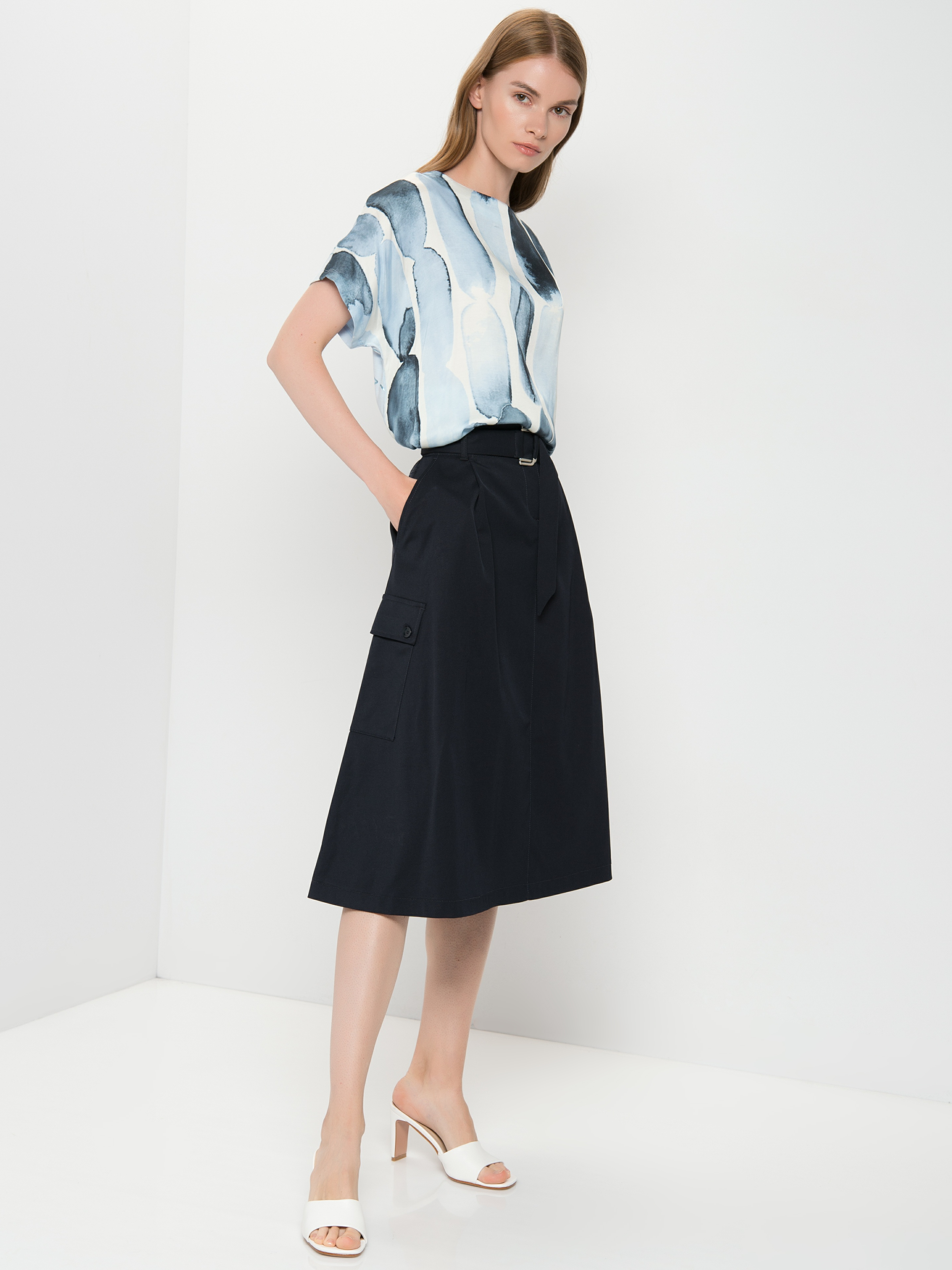 

Футболка женская Gerry Weber 770215-35008-8123 голубая 40, 770215-35008-8123