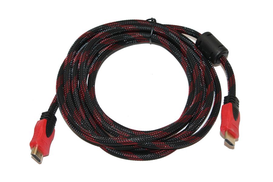 

Шнур HDMI-HDMI 3м металл оплетка, экран, позол разъемы, 2 фильтра, пакет Gold Silk