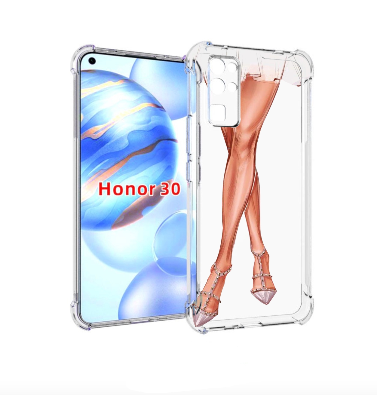 

Чехол бампер MyPads Ножки для Honor 30 (BMH-AN10) противоударный, Прозрачный, Tocco