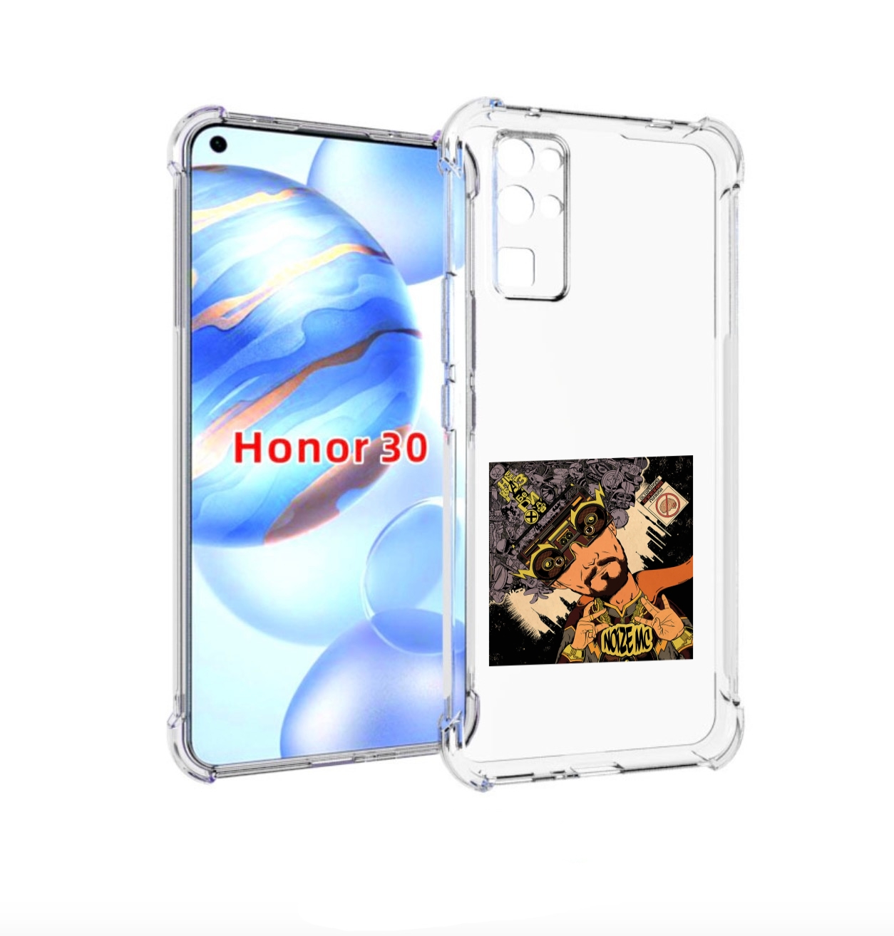 

Чехол бампер MyPads Неразбериха Noize MC для Honor 30 (BMH-AN10), Прозрачный, Tocco