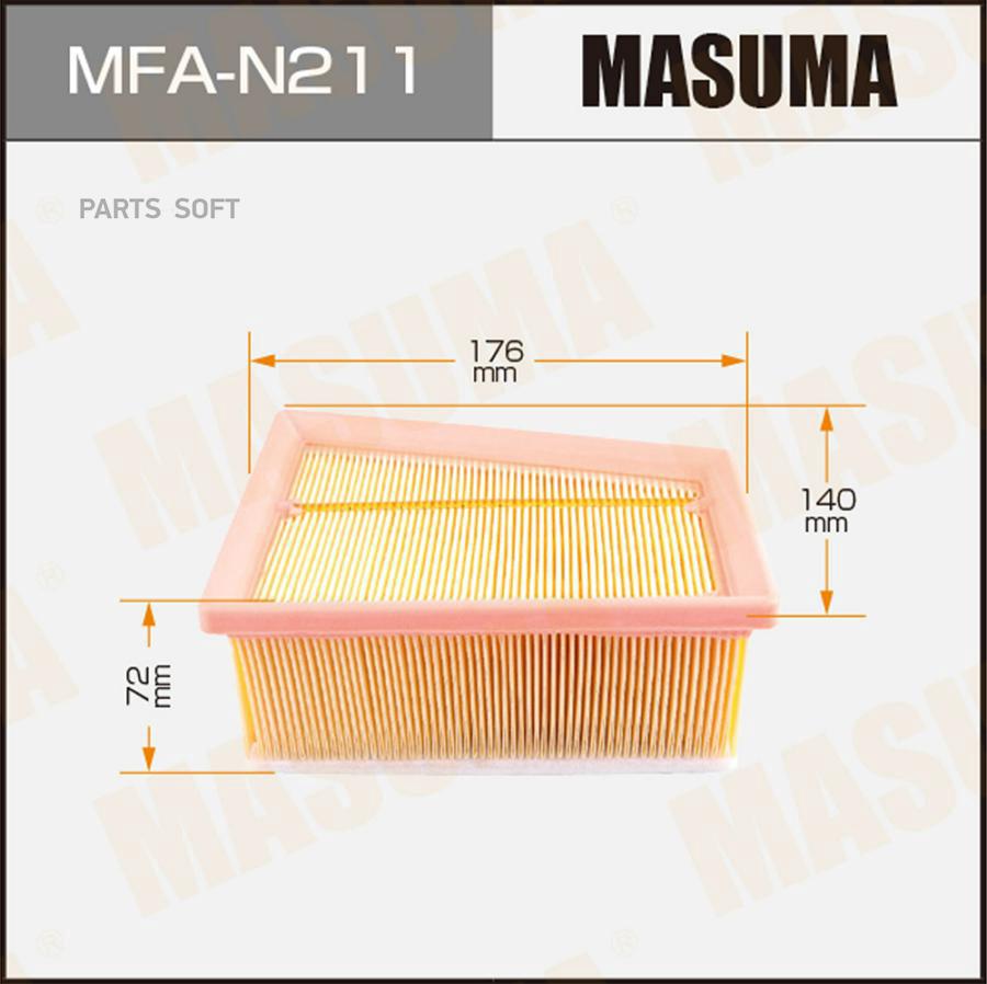 

MASUMA MFAN211 Фильтр возд.RENAULT KANGOO, DUSTER, MEGANE II 97 =