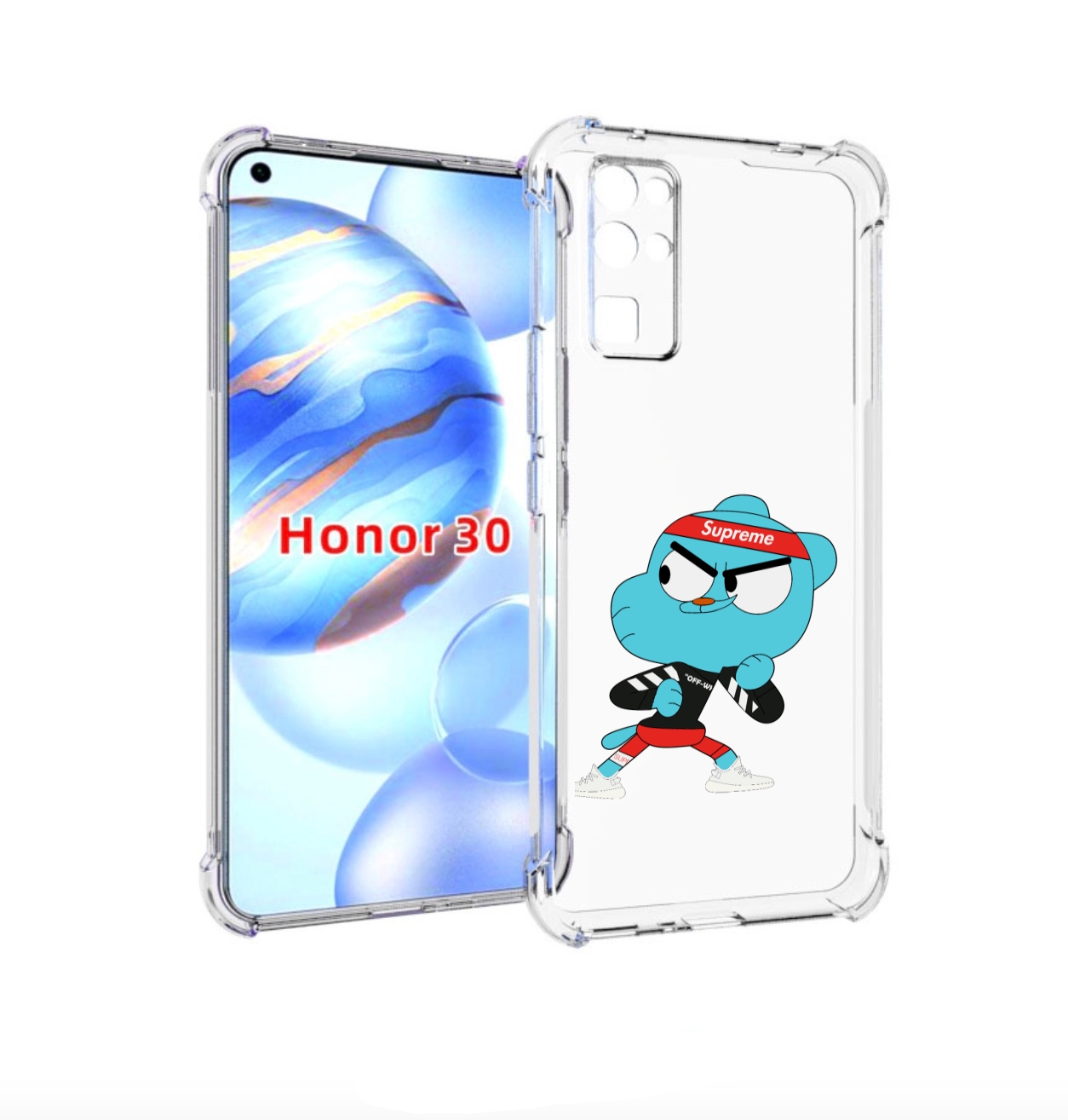 

Чехол бампер MyPads Модный-Гамбол для Honor 30 (BMH-AN10) против, Прозрачный, Tocco