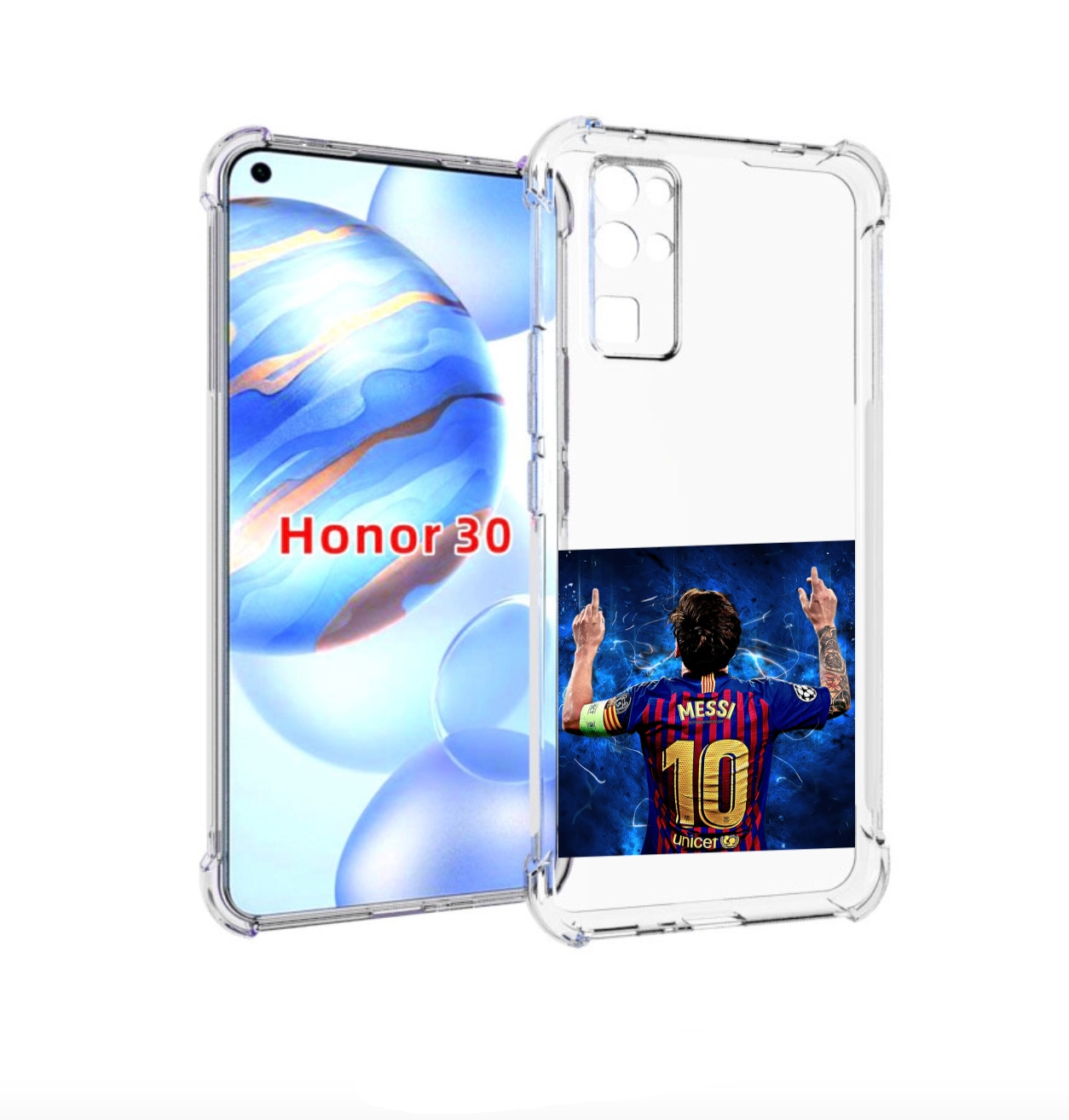 

Чехол бампер MyPads Месси-10 мужской для Honor 30 (BMH-AN10) про, Прозрачный, Tocco