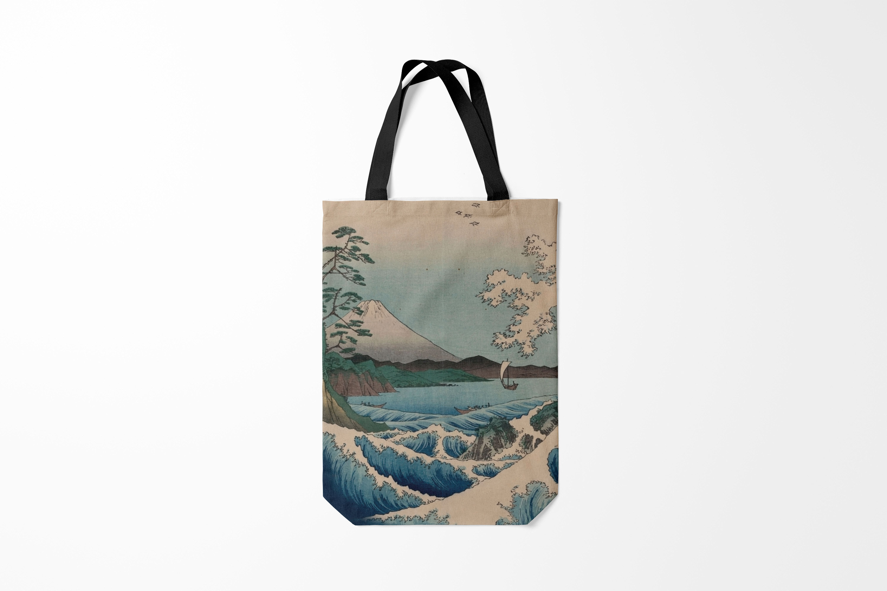 

Сумка шoппер унисекс Burnettie Big pictures Утагава Хиросигэ, бежевый, Big pictures Утагава Хиросигэ