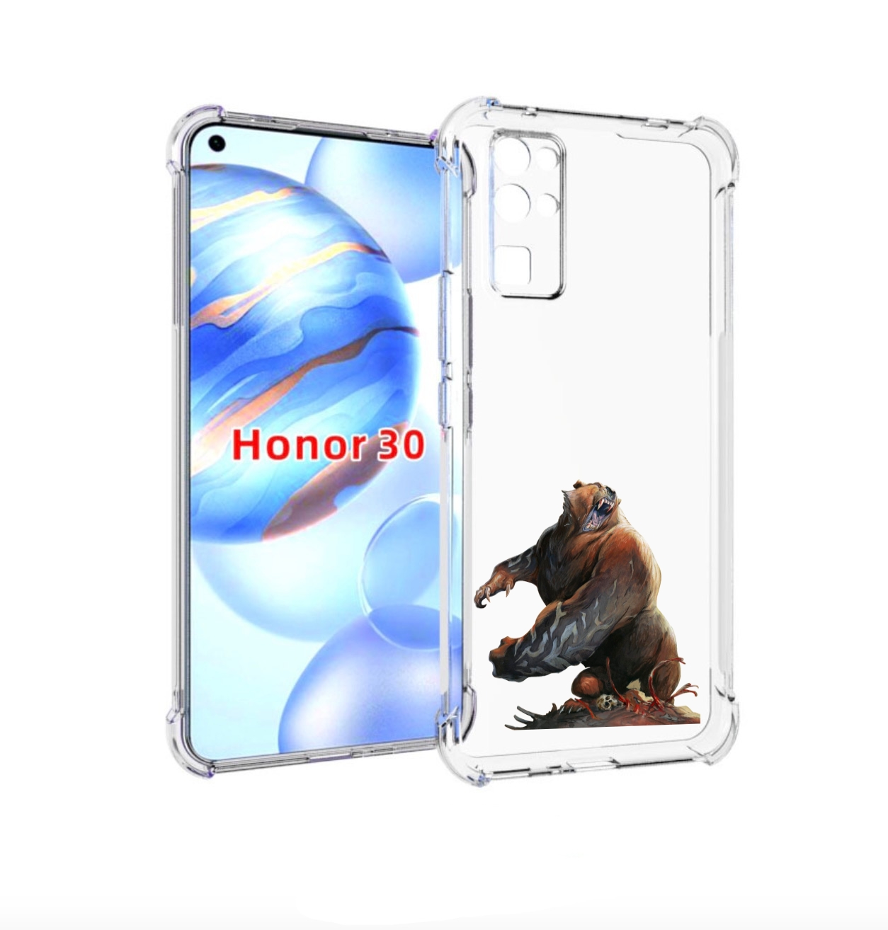 

Чехол бампер MyPads Медведь-жестокий для Honor 30 (BMH-AN10) про, Прозрачный, Tocco
