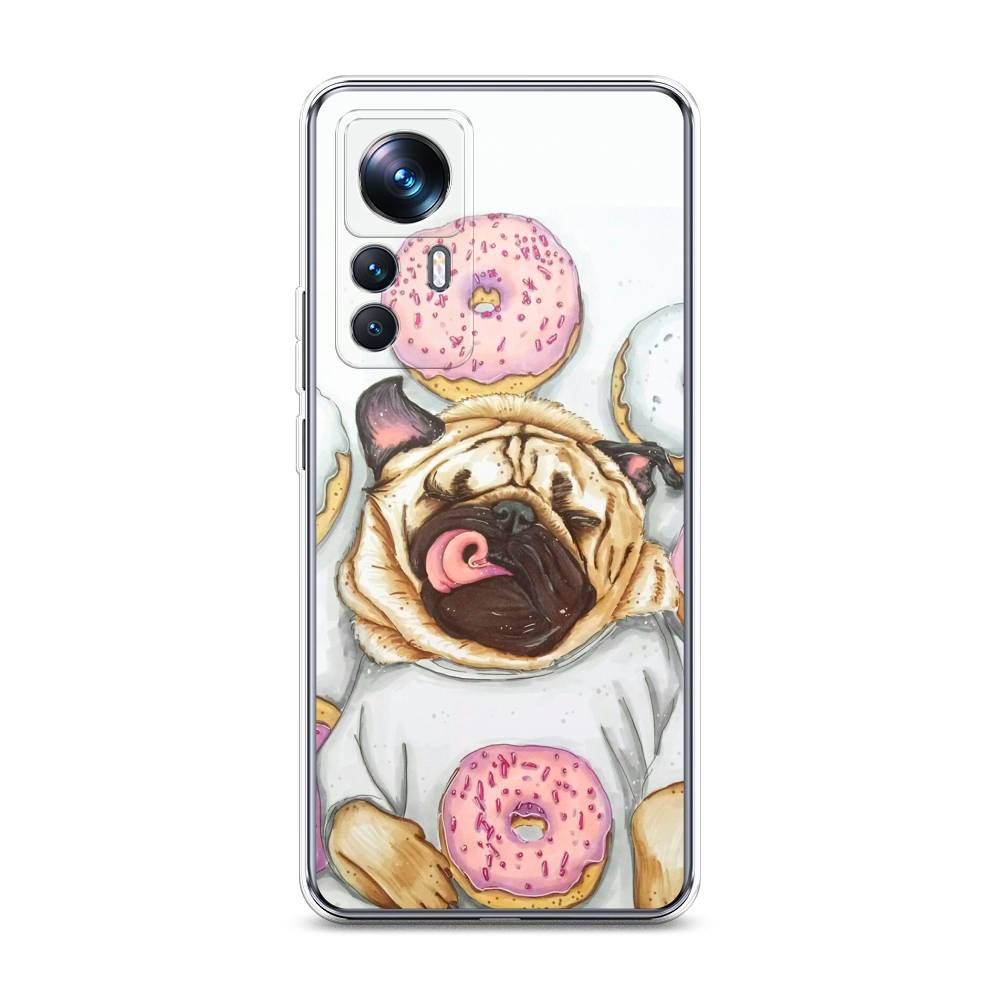 

Чехол на Xiaomi 12T Pro "Счастливый мопс", Розовый;бежевый;коричневый, 315750-1