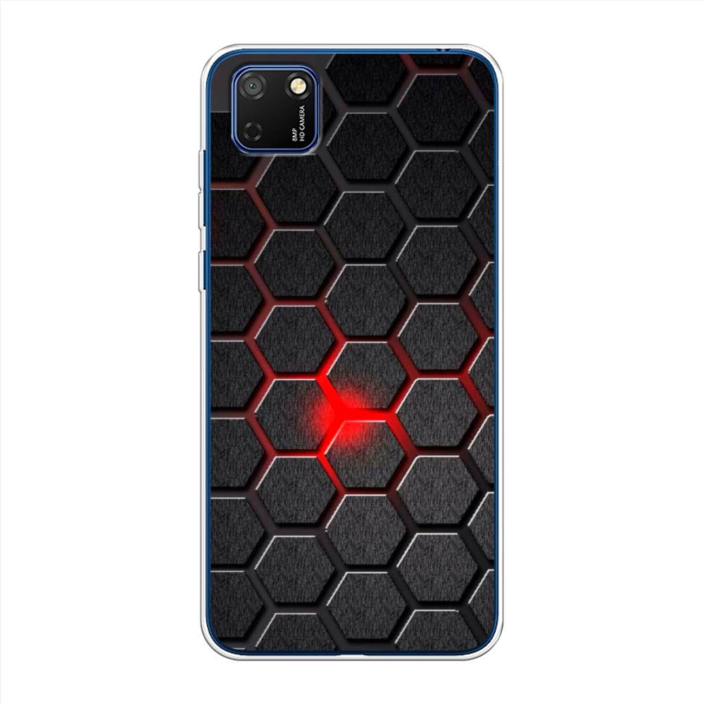 

Чехол на Honor 9S/Huawei Y5p "Соты красные", Красный;черный;серый, 6102650-3