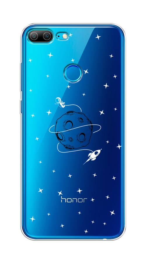 

Чехол на Honor 9 Lite "Полет вокруг луны", Белый;серый;черный, 64250-2