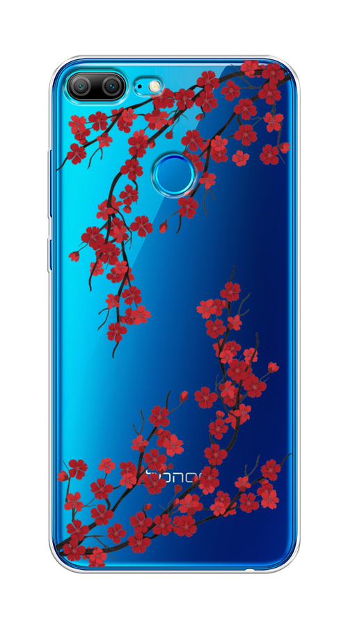 

Чехол на Honor 9 Lite "Красная сакура", Красный;черный, 64250-2