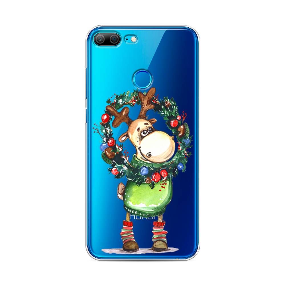 

Чехол для Honor 9 Lite "Олень с новогодним венком", 64250-4
