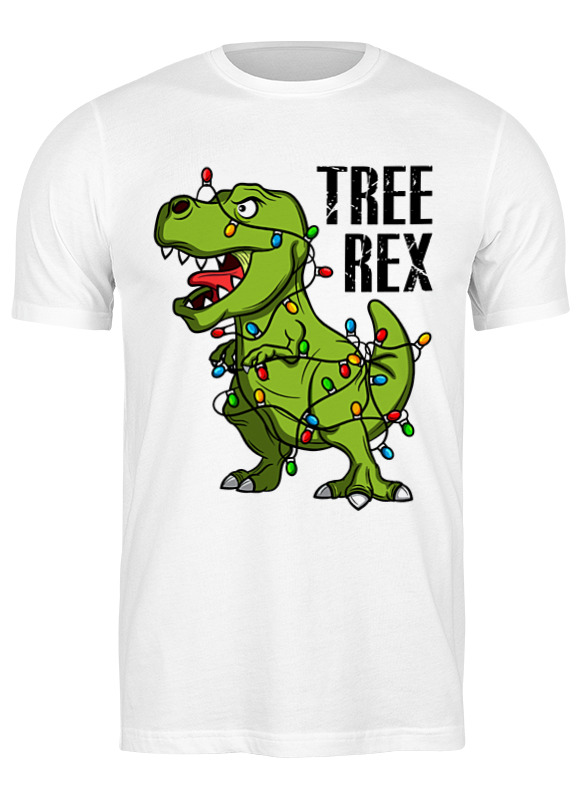 

Футболка мужская Printio  tree rex  белая 3XL, Белый,  tree rex 