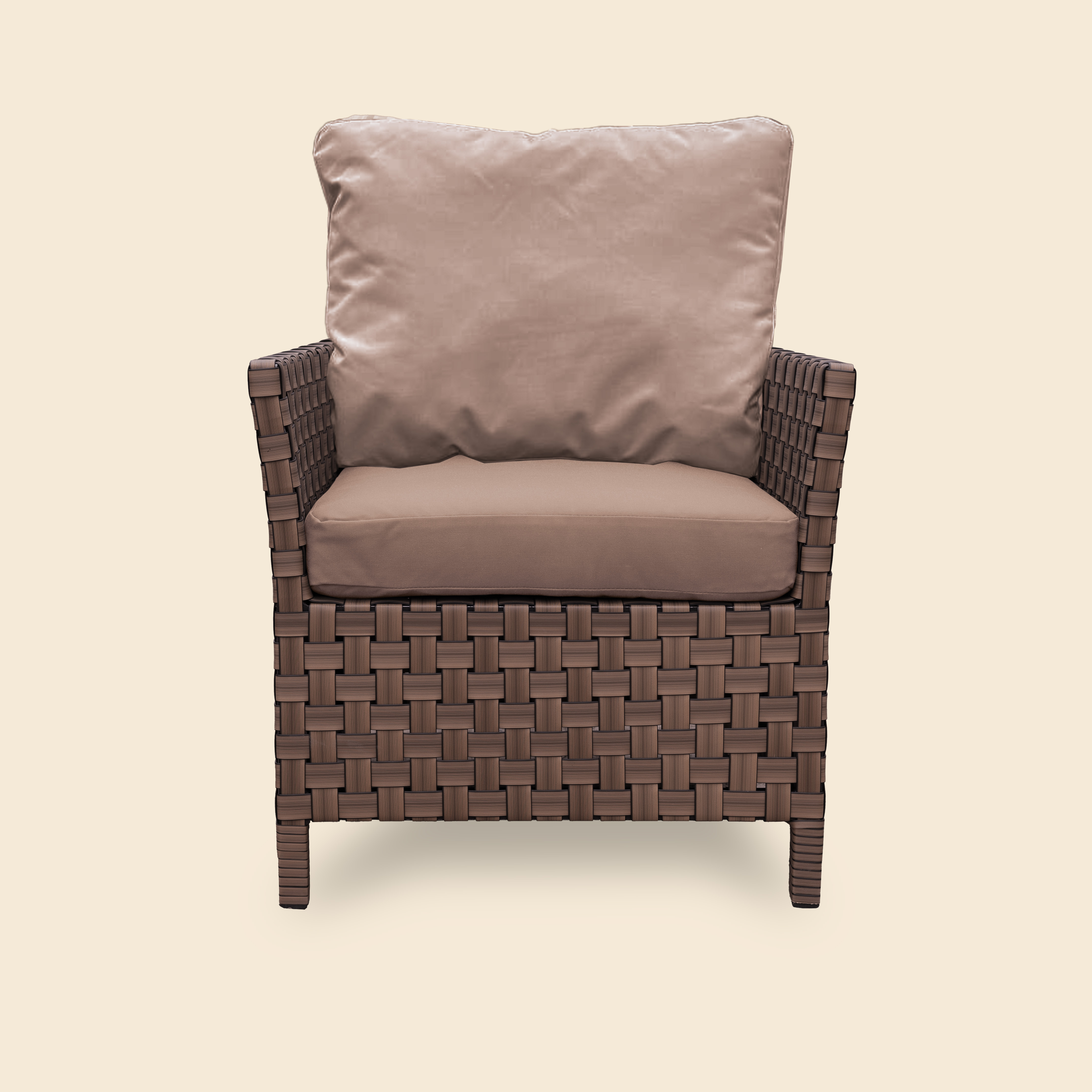 Кресло плетёное из ротанга EviLine, STILO, шоколад, 76х70х75 см