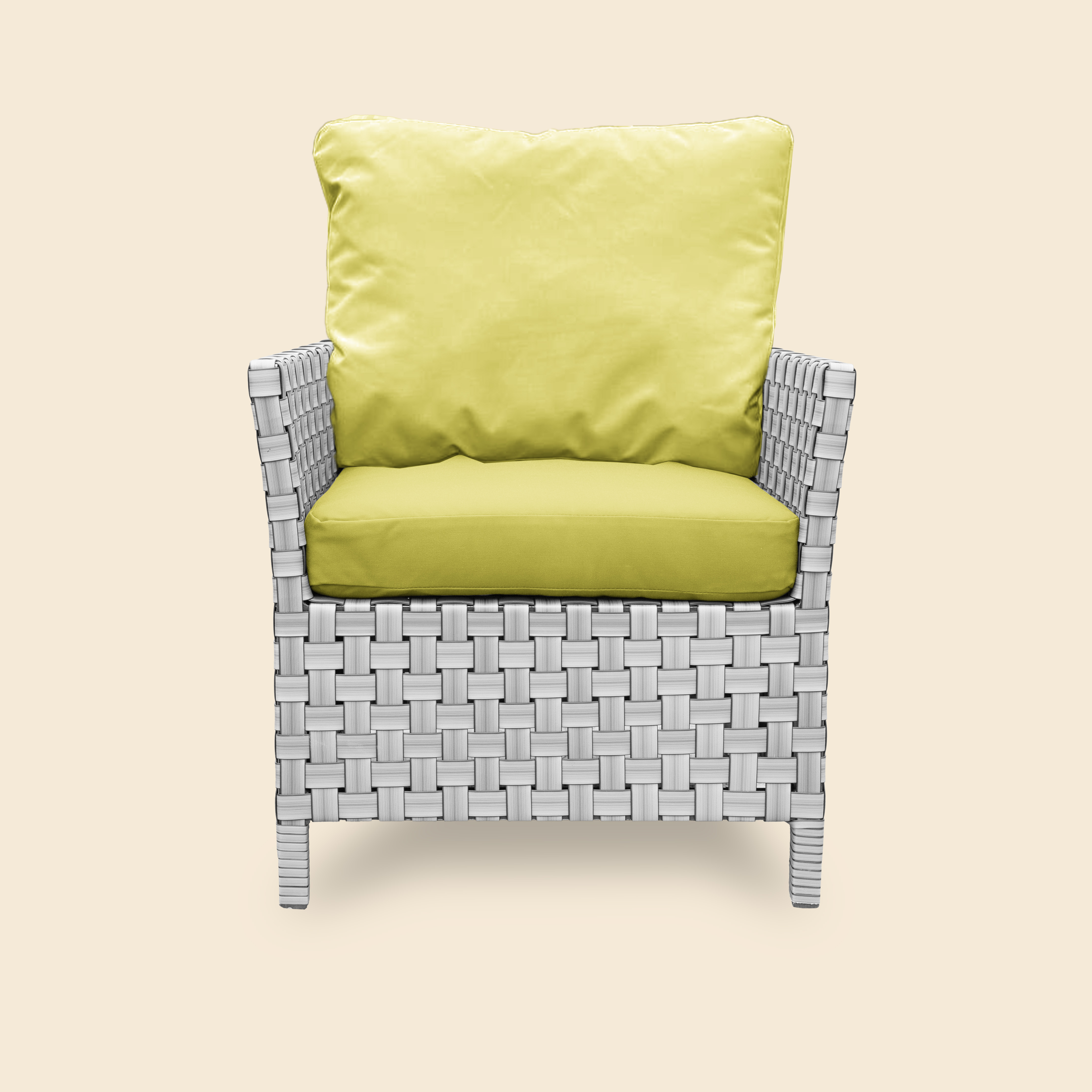 Кресло плетёное из ротанга EviLine, STILO, белый, 76х70х75 см