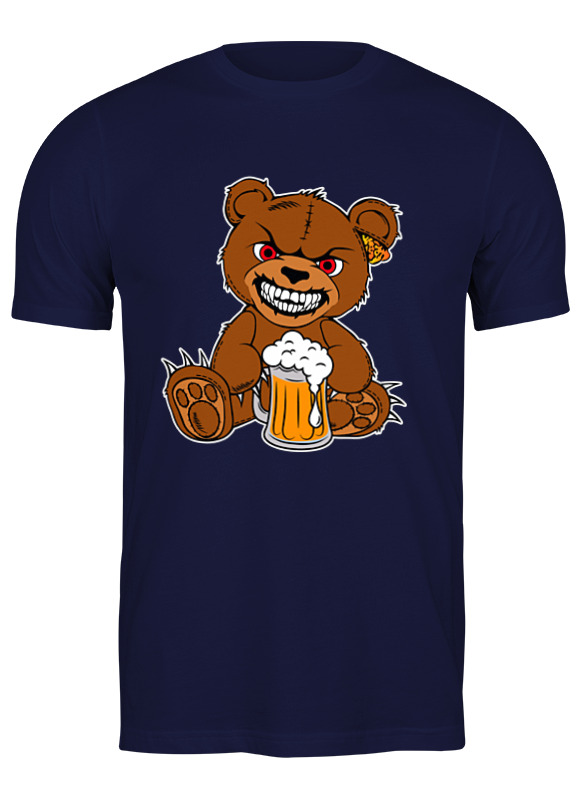 

Футболка мужская Printio happy bear синяя 3XL, Синий, happy bear