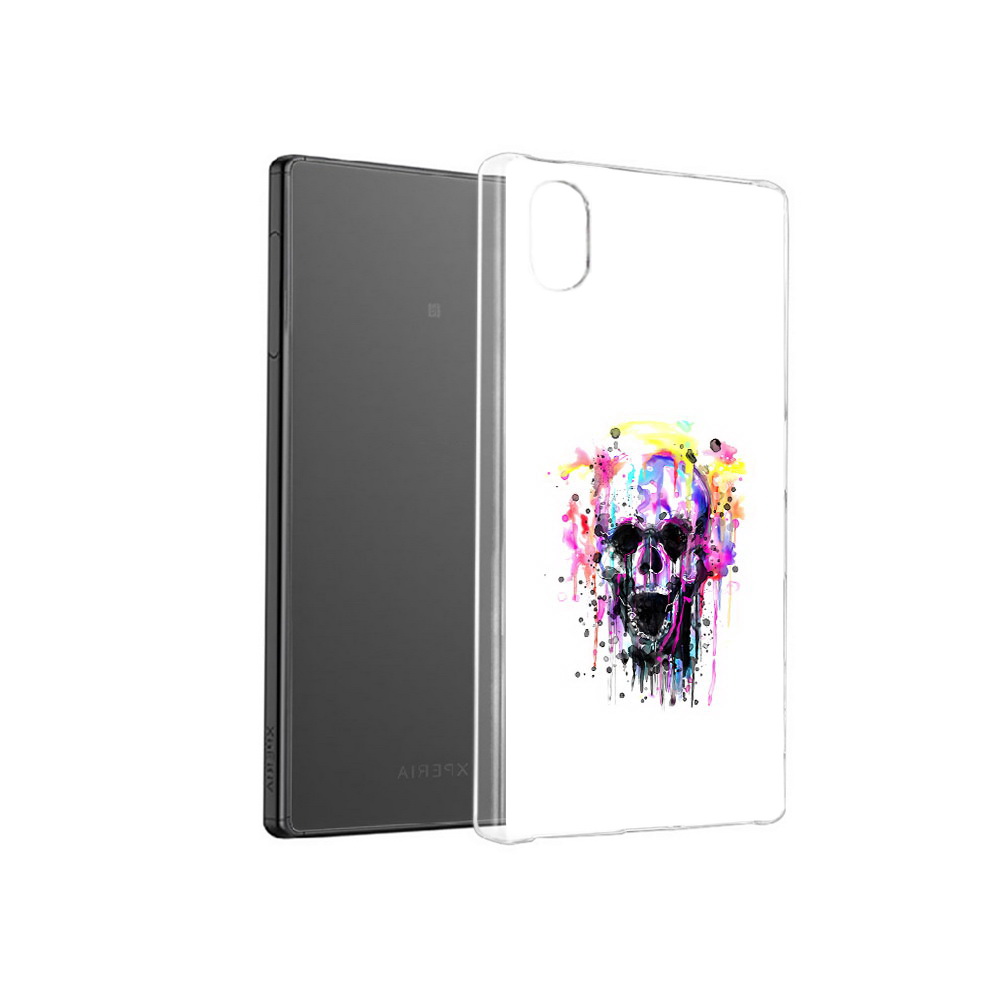 

Чехол MyPads Tocco для Sony Xperia X граффити череп, Прозрачный, Tocco