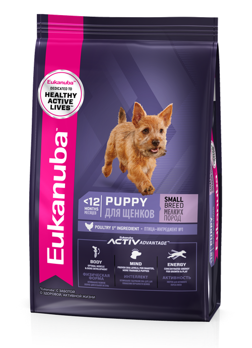 

Сухой корм для щенков Eukanuba Puppy Small Breed, для малых пород, птица 3 кг, Puppy Small Breed