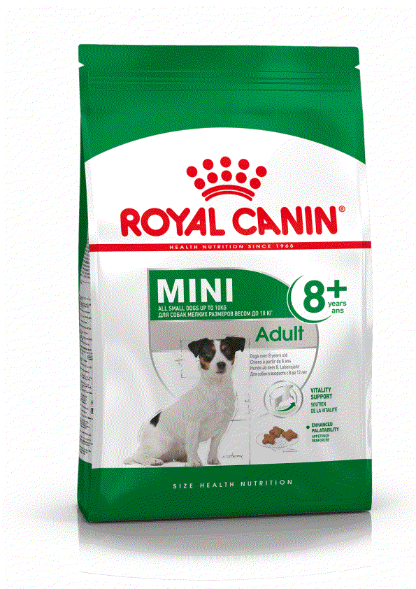 фото Сухой корм для собак royal canin adult 8+ mini, рис, птица, 2кг