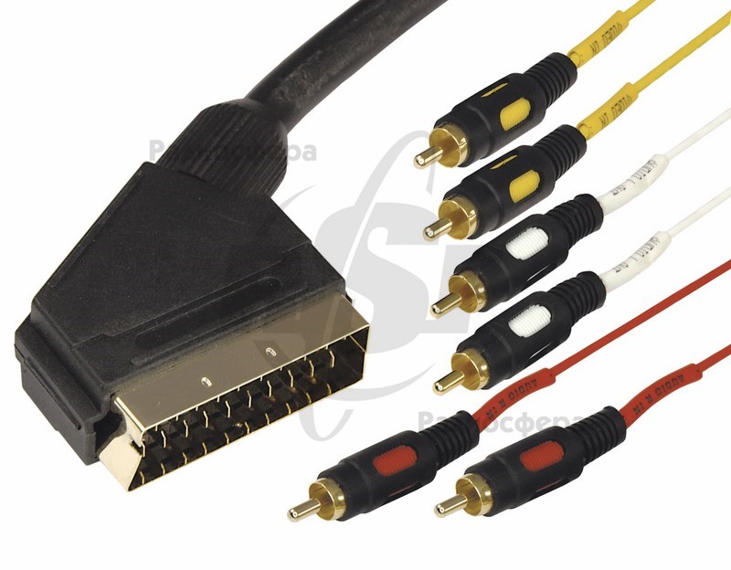 

Шнур 6RCA-SCART 1.5м REXANT